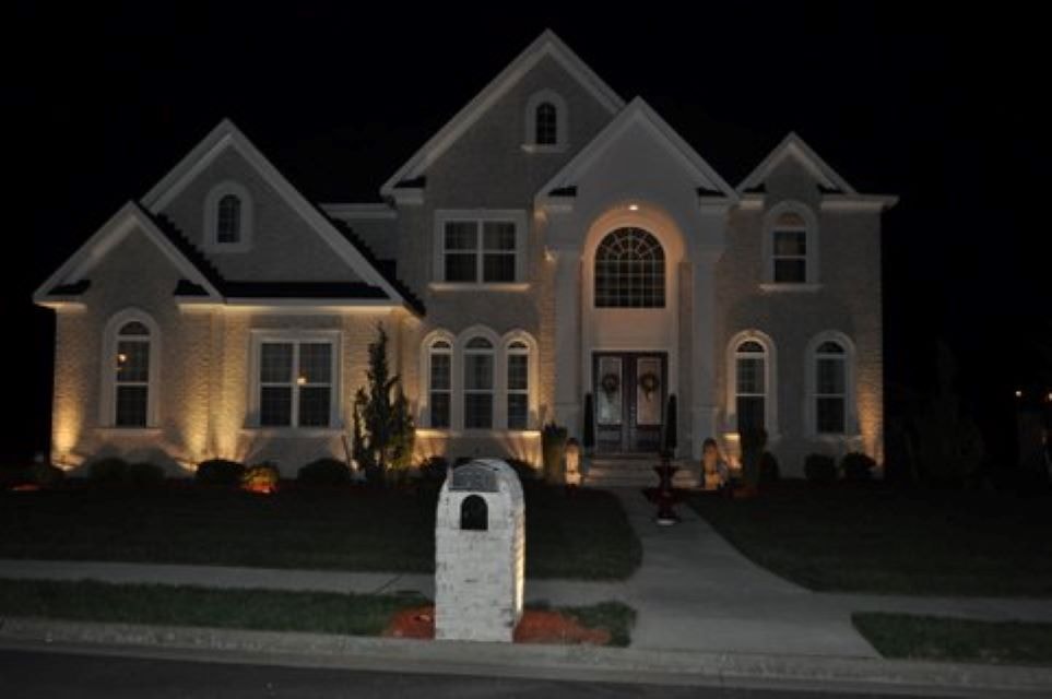 Landscape lighting installation — Virginia Beach residence