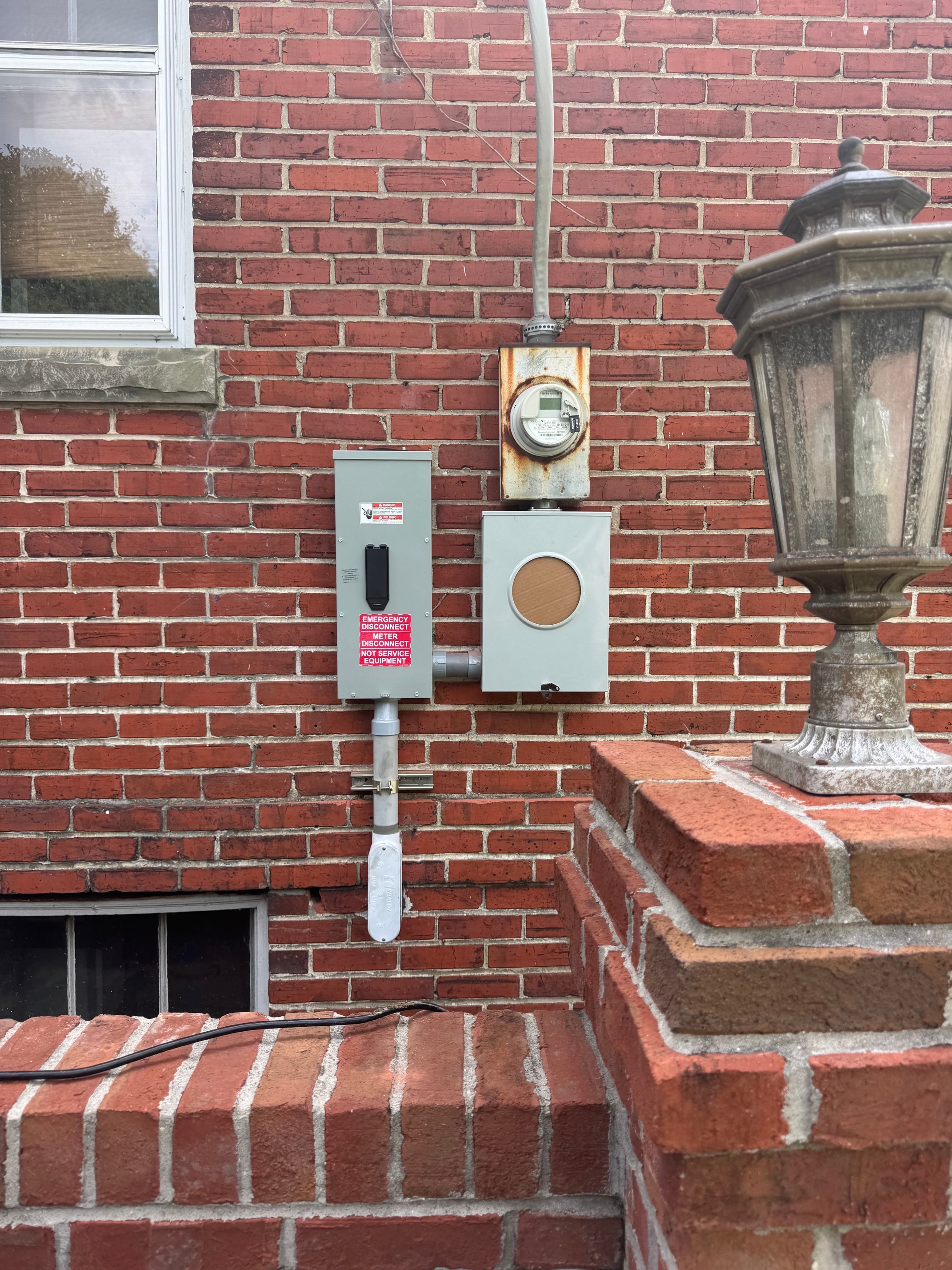 Meter disconnect close-up — Virginia Beach